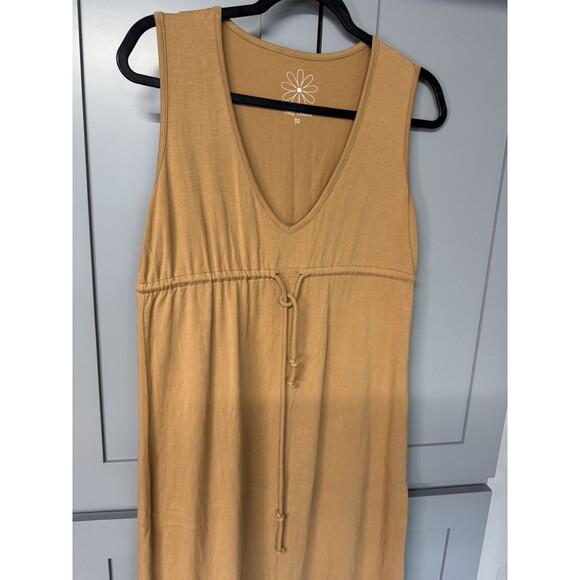 Daisy Cotton Dress Womens Midi Sleeveless Lagenlook Empire Waist Pact Style - Picture 5 of 8